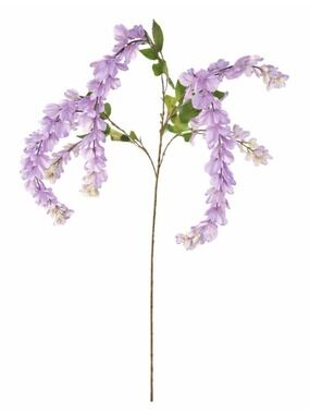 Lavender Wisteria Stem 43 Inch Artificial Hanging Flowers Purple Silk Wisteria S